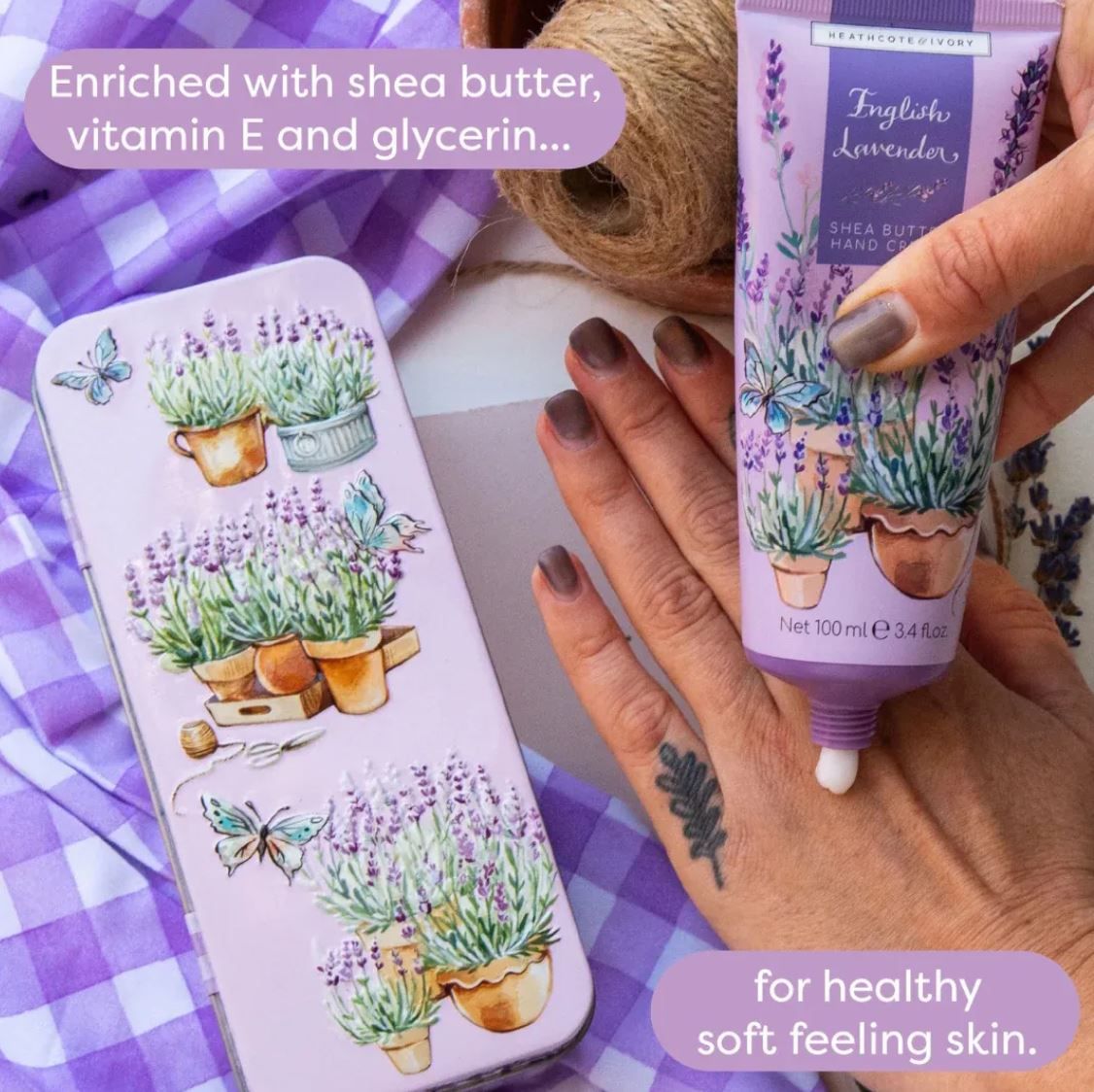 English Lavender Handcreme in a tin