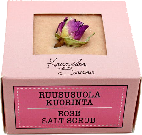 Finnisches Rose-Salz-Peeling Finnisches Rose-Salz-Peeling - Sauna ohne Hintergrund