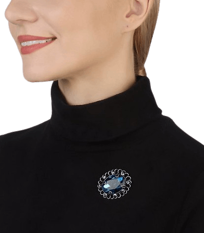 Gem Rocks Brosche Blau Gem Rocks Brosche Blau