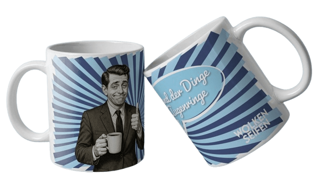 Tasse Augenringe Wolkenseifen Sprüche-Tasse Augenringe