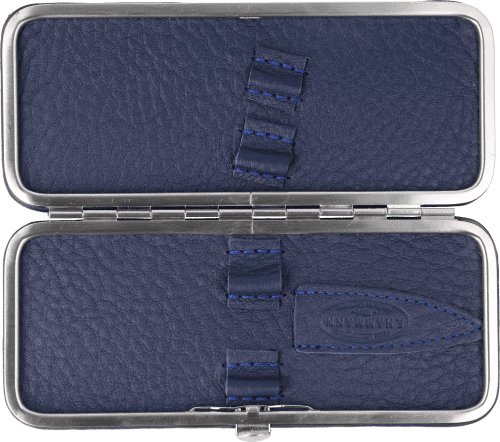 Maniküre-Etui Leder Dunkelblau leer (groß) Maniküre-Etui Leder Dunkelblau leer (groß)