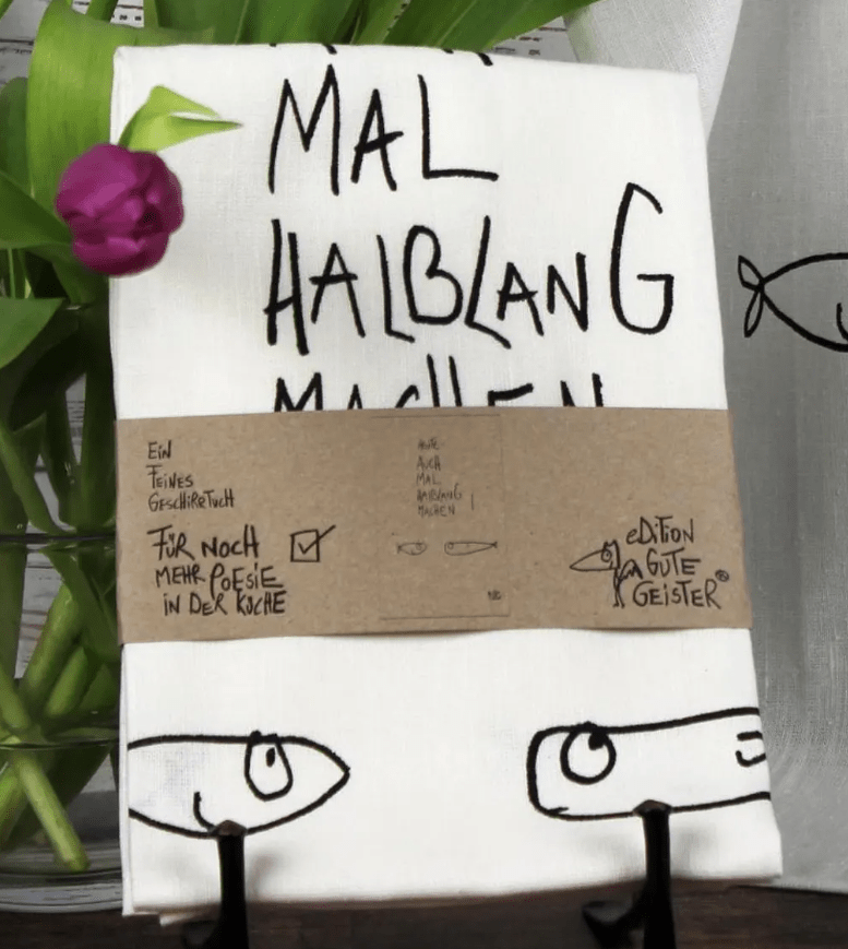 Geschirrtuch Halblang Fische