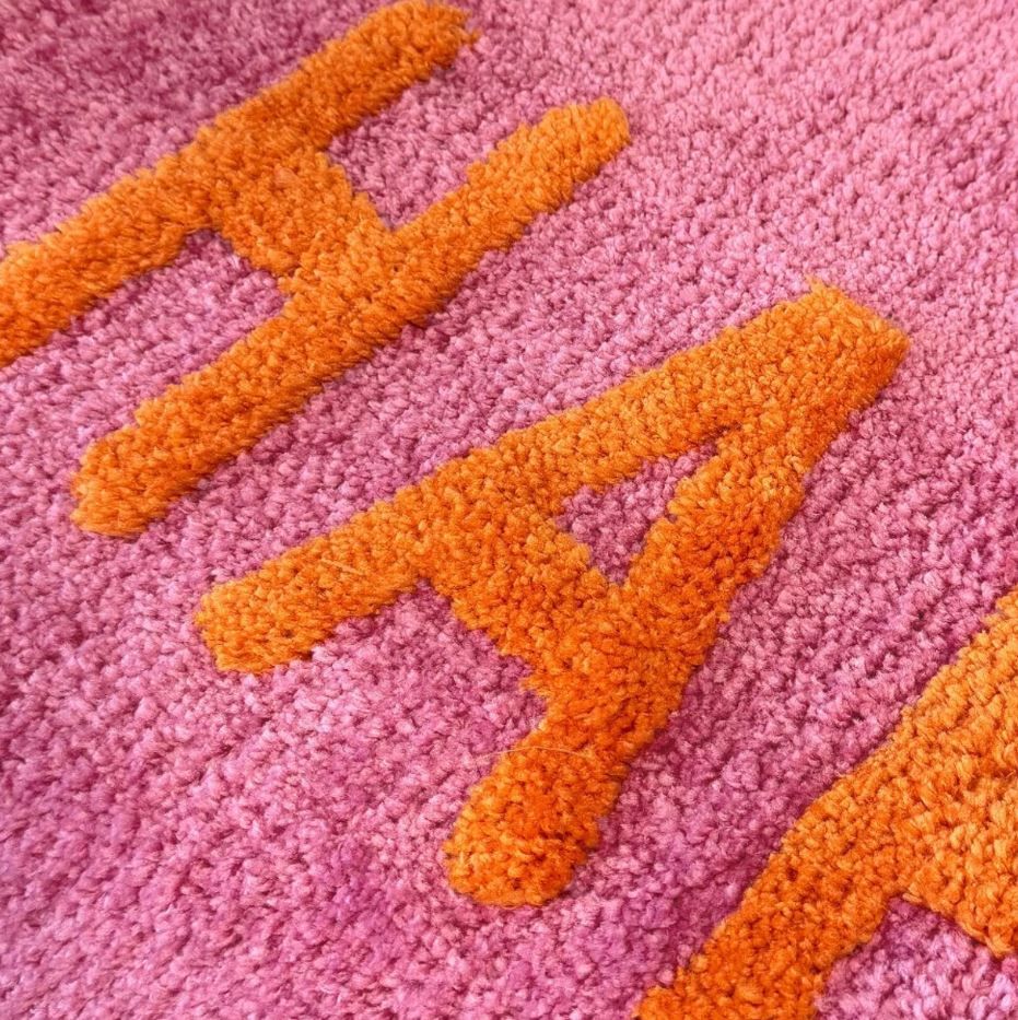 Badematte Happy Pink