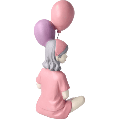 Mädchen Ballons sitzend peach Mädchen Ballons sitzend peach