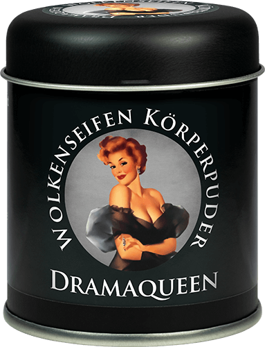 Trockenshampoo (Körperpuder) Dramaqueen Streudose ohne Hintergrund