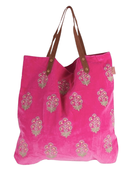 Samt-Shopper Belle Rose Einkaufsshopper Belle Rose