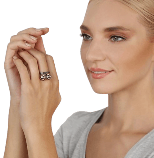 Disco Balls Ring Beige Disco Balls Ring Beige