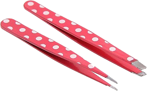 Kosmetik-Pinzetten Set Kosmetik-Pinzette schräg und spitz Polka Dots ohne Hintergrund