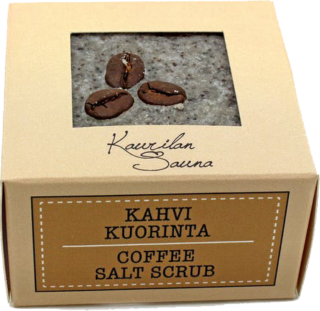 Finnisches Kaffee-Salz-Peeling Finnisches Kaffee-Salz-Peeling - Sauna ohne Hintergrund