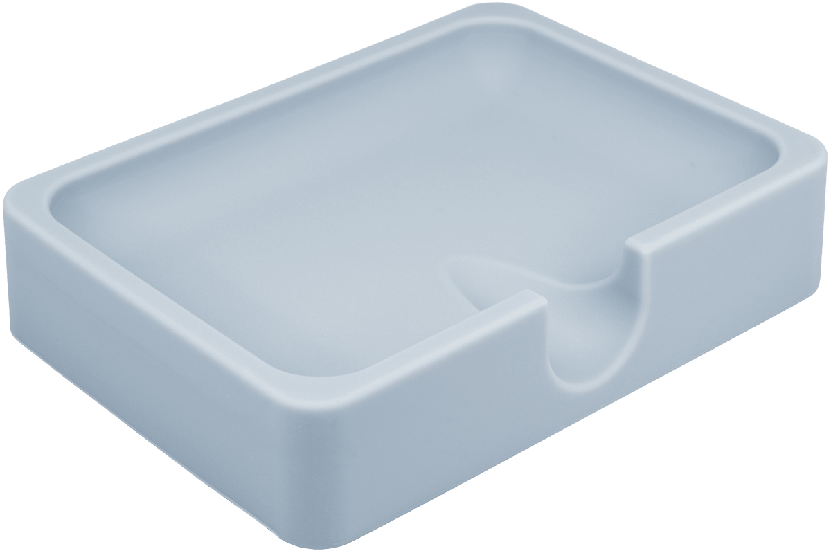 Seifenablage Silikon Block Seifenablage Silikon Block Hellgrau ohne Hintergrund