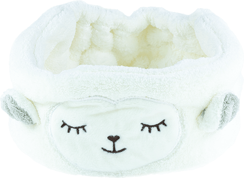 Haarband Kuschel Wollweiß Make-Up-Haarband Kuscheltier ohne Hintergrund