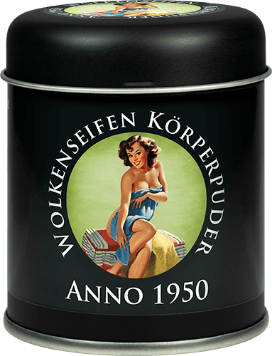 Trockenshampoo (Körperpuder) Anno 1950 Streudose ohne Hintergrund