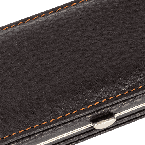 Maniküre-Etui Leder Dunkelbraun leer (groß)