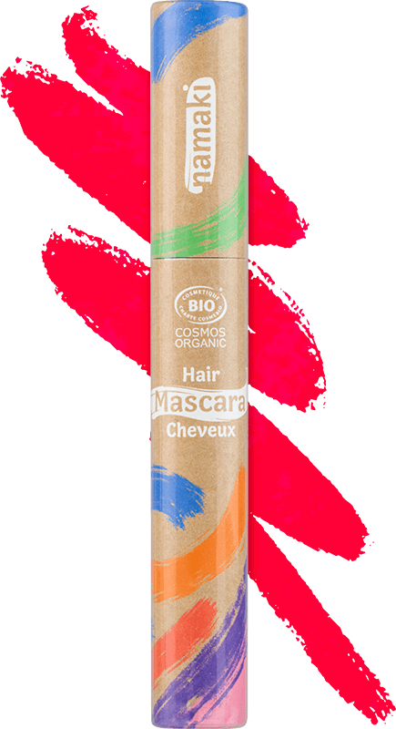 Bio-Haarmascara Rot Namaki Bio-Kinderschminke Haarmascara Rot ohne Hintergrund