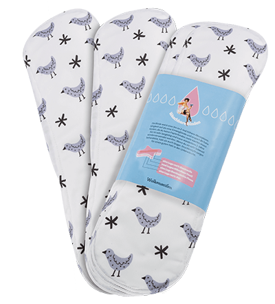 3 Binden super Vogel weiß