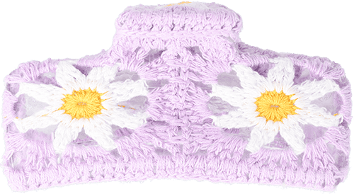 Haarkralle Strick Flieder Haarkralle Strick Flieder