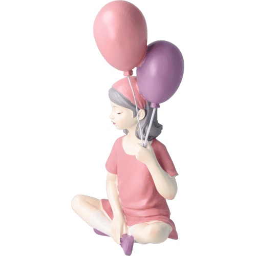Mädchen Ballons sitzend peach Mädchen Ballons sitzend peach