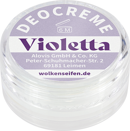Deocremeprobe Violetta Wolkenseifen Deocreme Probe