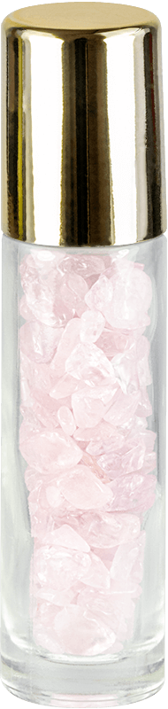 Energie-Roll-On Rosenquarz Roll On Behälter Halbe-Edelstein Rosenquarz