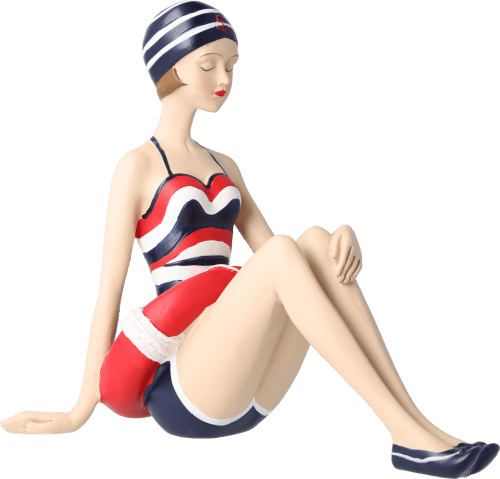 Pinup Schwimmerin rot-weiß-blau Pinup Schwimmerin rot-weiß-blau
