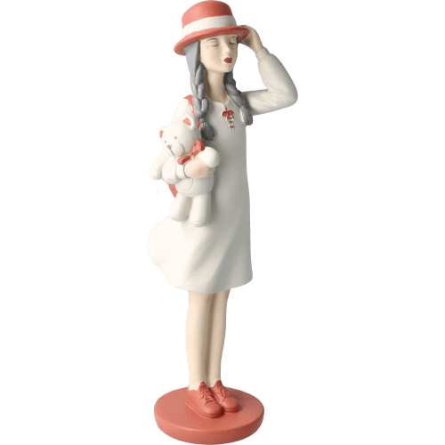 Mädchen mit Teddy peach Mädchen mit Teddy peach