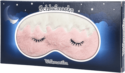 Schlafmaske Plüsch-Einhorn Rosa-Weiß Schlafmaske Plüsch-Einhorn Rosa-Weiß