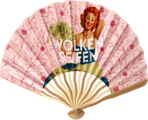 Wolkenseifen Design-Fächer Rosa