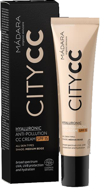 Hyaluronic Anti-Pollution CC Cream SPF 15 MEDIUM Madara Hyaluronic Anti-Pollution CC Cream SPF 15 MEDIUM ohne Hintergrund