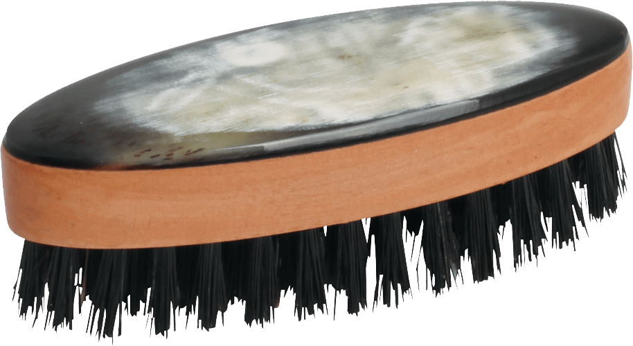 Bartbürste oval Horndekor Bartbürste oval Horndekor ohne Hintergrund