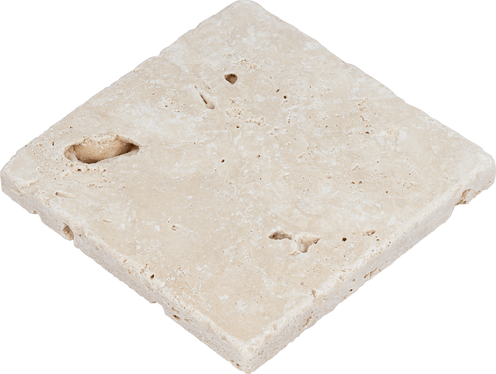 Travertin Seifenablage quadratisch Graubeige Travertin Seifenablage quadratisch Graubeige ohne Hintergrund