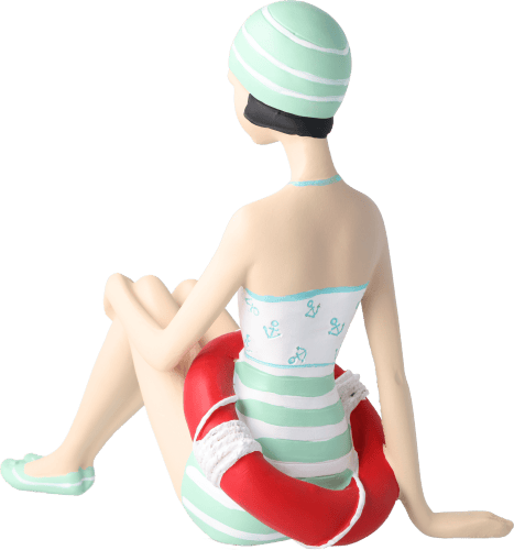 Pinup Schwimmerin sitzend mit Ring Pinup Schwimmerin sitzend mit Ring