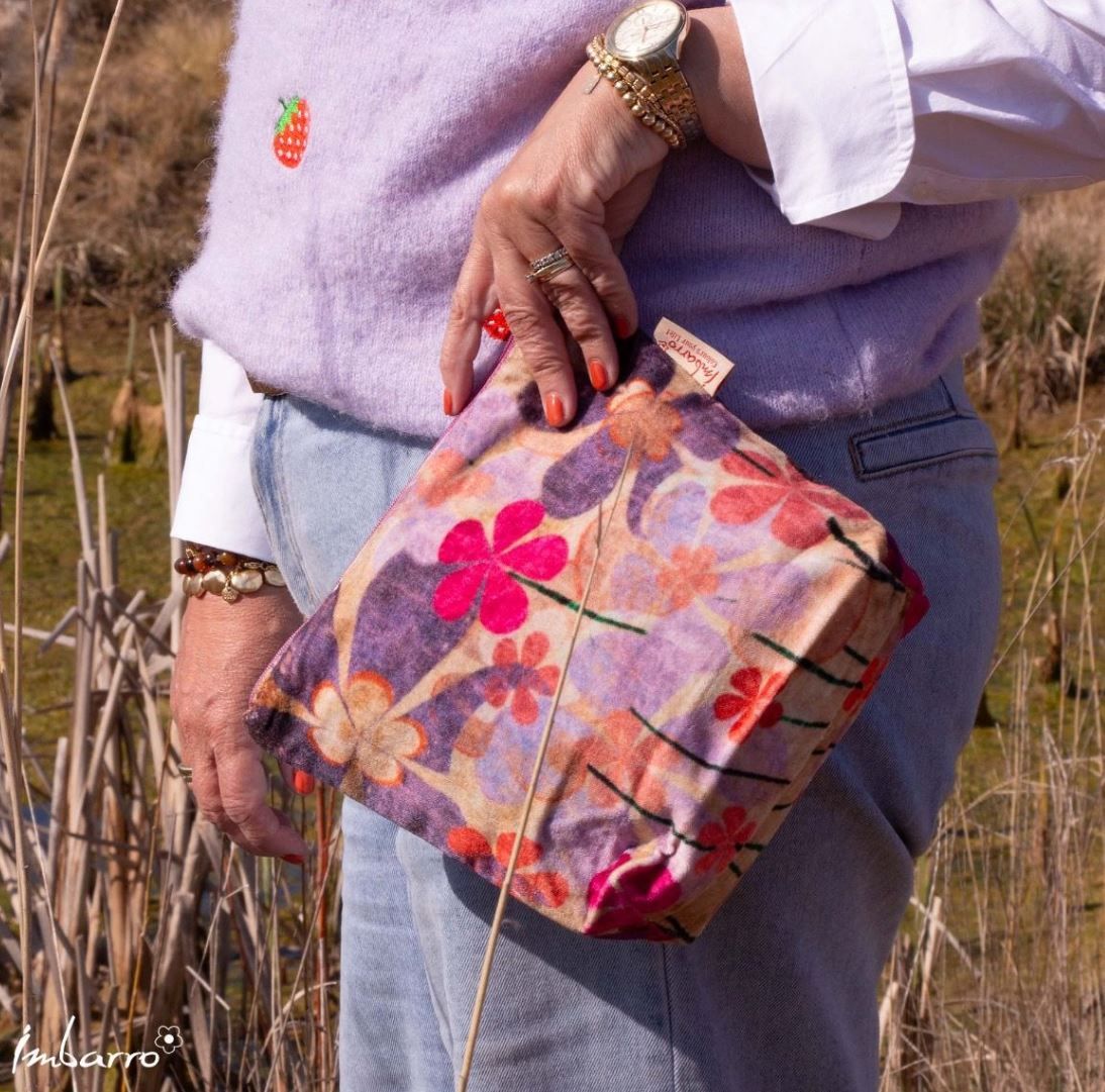 Samttasche Flowers Kiran