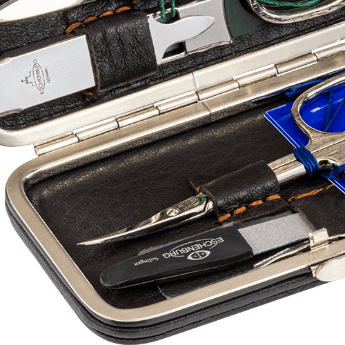 Maniküre-Etui Leder Dunkelbraun Maniküre-Etui Leder Dunkelbraun