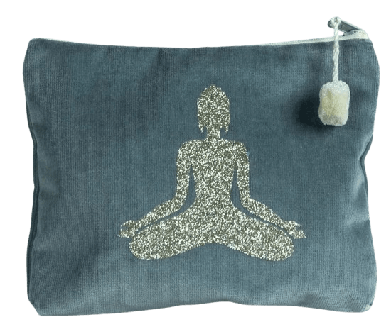 Tasche-HD groß Namaste Samt-Kosmetiktasche Frau Heidelberg Namaste