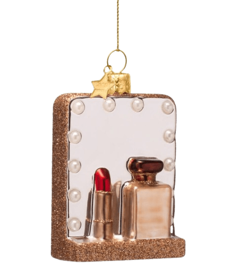 Glasobjekt Schminkspiegel Glasanhänger Schminkspiegel