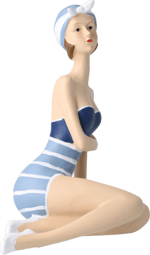 Pinup Schwimmerin sitzend