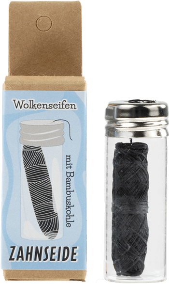 Zahnseide Aktivkohle Wolkenseifen vegane Zahnseide