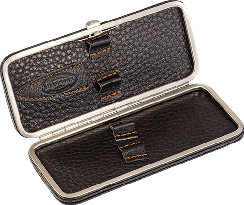 Maniküre-Etui Leder Dunkelbraun leer (groß)