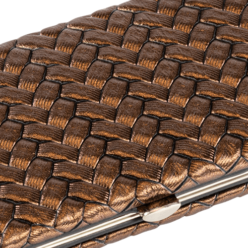 Maniküre-Etui Flechtleder Bronze Maniküre-Etui Flechtleder Bronze