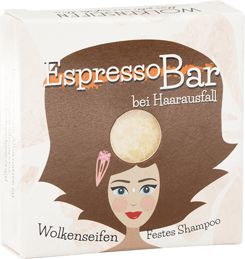 Festes Shampoo Espresso-Bar Wolkenseifen Festes Shampoo Espresso-Bar ohne Hintergrund