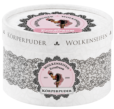 Körperpuder (Trockenshampoo) Rose ohne Hintergrund
