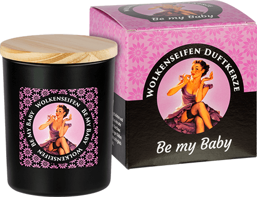 Wolkenseifen Duftkerze Be my Baby ohne Hintergrund