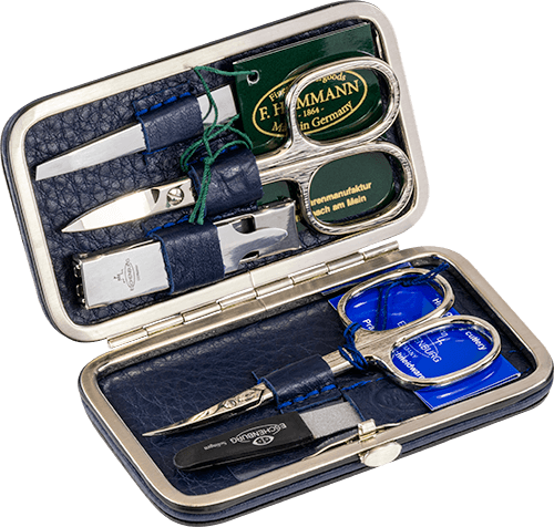 Maniküre-Etui Leder Blau Maniküre-Etui Leder Blau