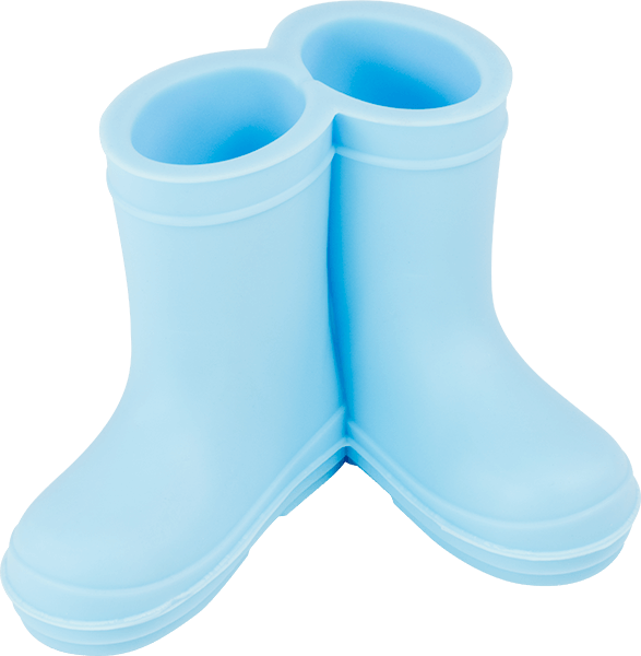 Zahnbürstenhalter Gummistiefel Hellblau Silikon Zahnbürstenhalter Gummistiefel
