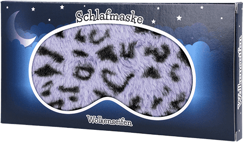 Kuschel-Schlafmaske aus Plüsch Leo purple Kuschel-Schlafmaske aus Plüsch Leo purple