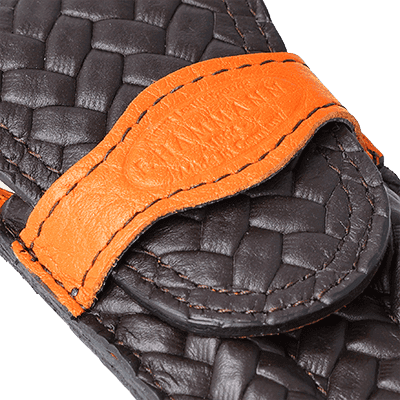 Maniküre-Etui Leder braun-orange Maniküre-Etui Leder braun-orange