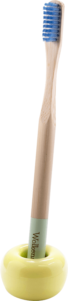 Keramik Zahnbürstenhalter gelb Keramik Zahnbürstenhalter gelb