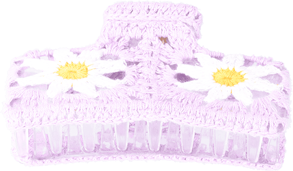 Haarkralle Strick Flieder Haarkralle Strick Flieder