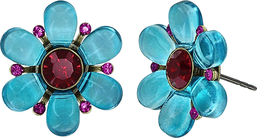 Daisy Love Ohrstecker Türkis dunkel 2 Daisy Love Ohrstecker Türkis dunkel 2