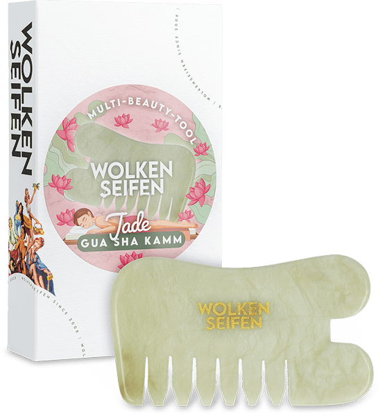 Gua-Sha-Kamm Jade Wolkenseifen Massage Kamm Jade grün